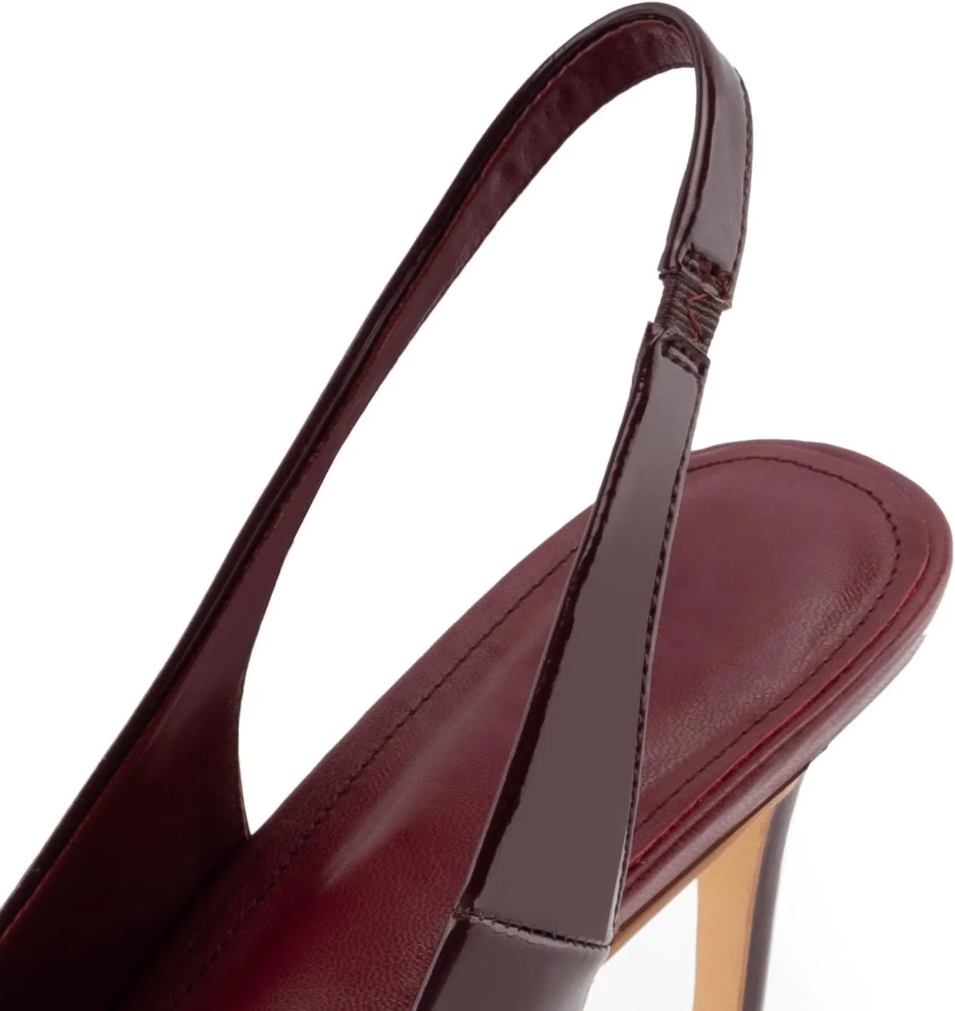 KaroNairy Stiletto Heels for Women Pointed Toe Slingback Heels Closed Toe mid Heel Wedding Dress Pumps Shoes with Buckles
