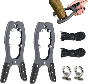 Kayak Anchor Grip - Canoe, Kayak & Pontoon Boat Accessories, 304 Stainless Steel Brush Gripper Securely Anchor - Rubber Grips