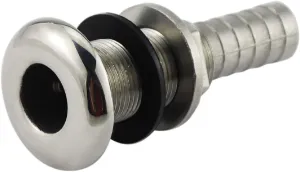 keehui 316 Stainless Steel DurableStandard Length Thru-Hull Fitting w/Nut &Gasket Boat Plumbing Fittings for Boats, Yachts, Marine