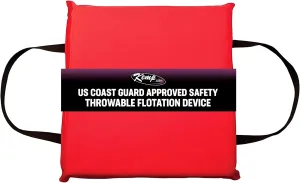Kemp USA - Throwable Flotation Foam -Type IV USCG Boat Safety Kit Coast Guard Approved (Red)