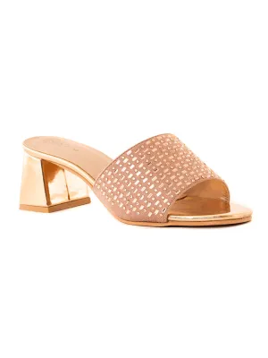 Khadim Cleo Block Heel Mule Slip On Sandal for Women