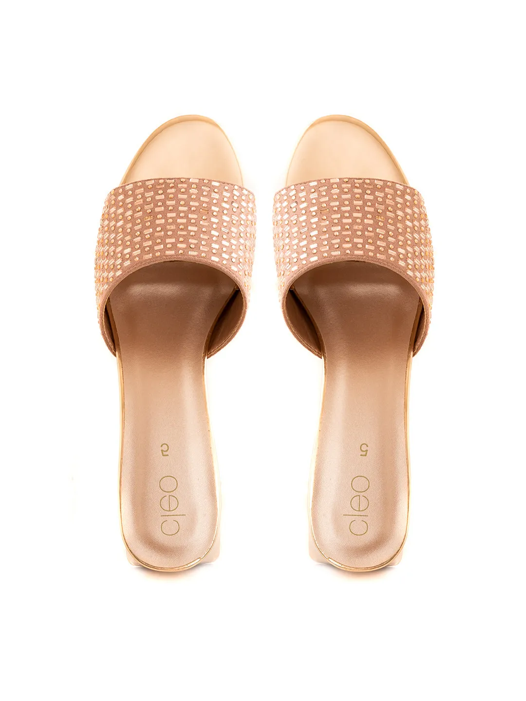 Khadim Cleo Block Heel Mule Slip On Sandal for Women