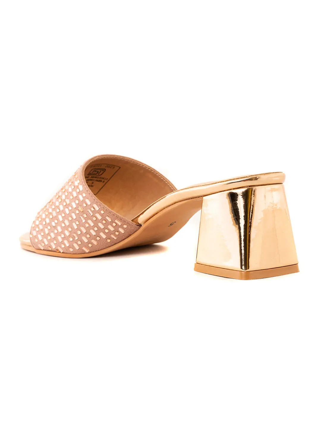 Khadim Cleo Block Heel Mule Slip On Sandal for Women