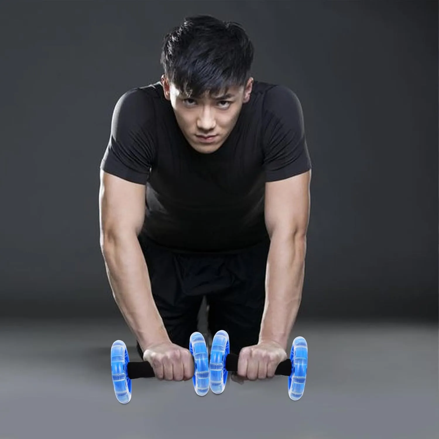 Kisangel Exercise Roller Weight Loss Equipment Exercise Abdominal Roller Ab Exercise Roller Hand Weights Dumbbell Yellow Fitness Exercise Device Fitness Wheel Wire Wheel
