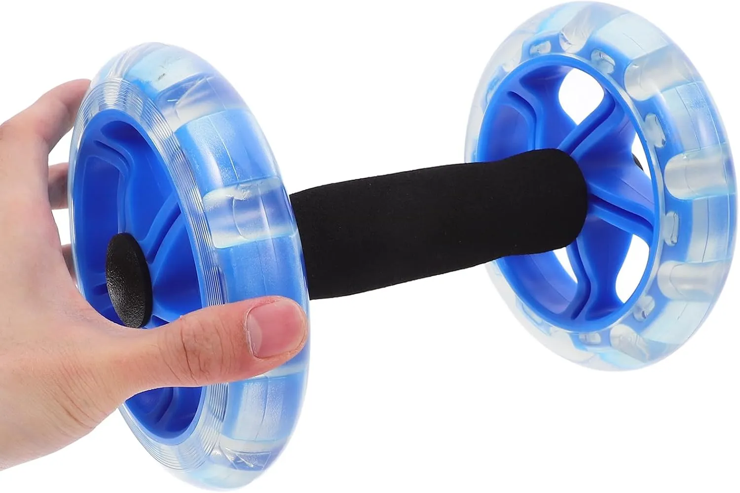 Kisangel Exercise Roller Weight Loss Equipment Exercise Abdominal Roller Ab Exercise Roller Hand Weights Dumbbell Yellow Fitness Exercise Device Fitness Wheel Wire Wheel