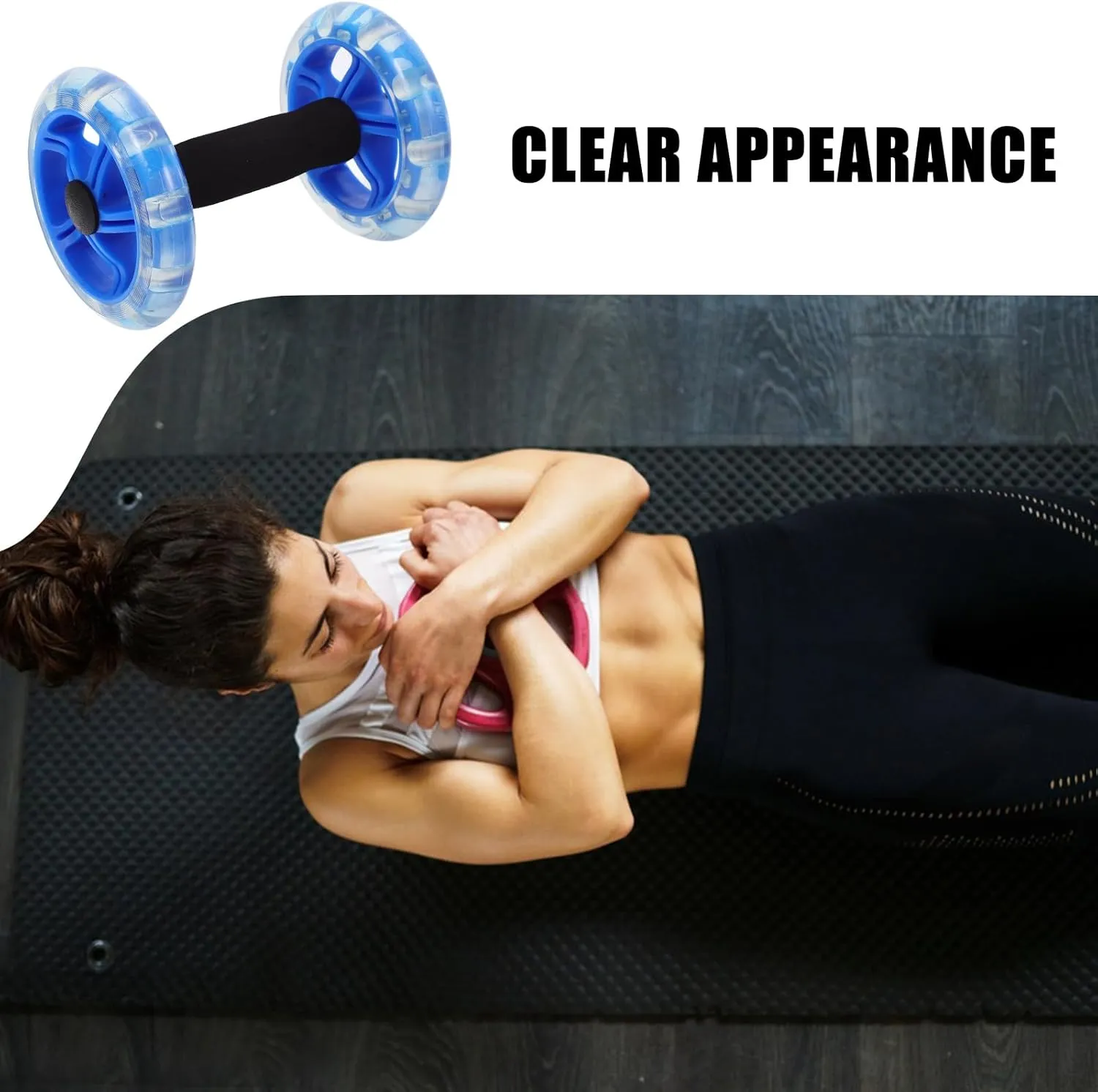 Kisangel Exercise Roller Weight Loss Equipment Exercise Abdominal Roller Ab Exercise Roller Hand Weights Dumbbell Yellow Fitness Exercise Device Fitness Wheel Wire Wheel