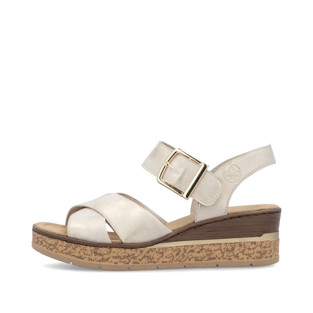 Ladies 63795 - Ladies Wedge Sandal in Beige