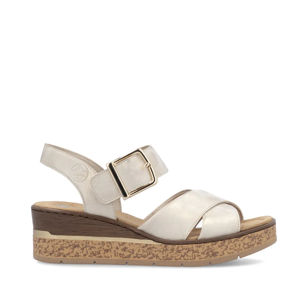 Ladies 63795 - Ladies Wedge Sandal in Beige