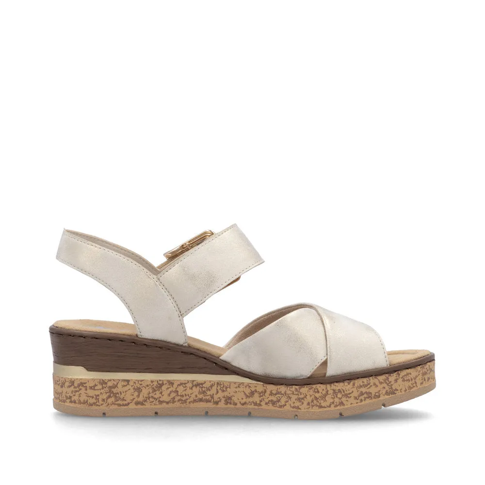 Ladies 63795 - Ladies Wedge Sandal in Beige
