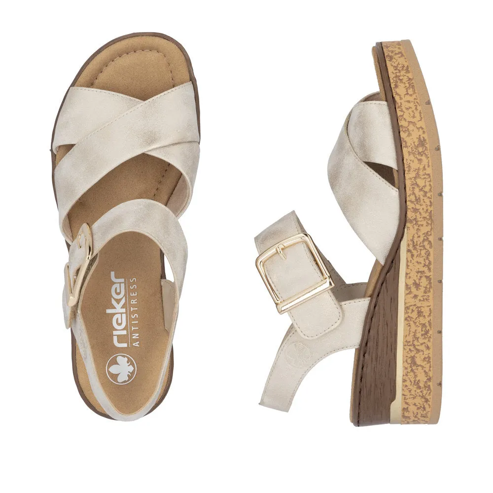 Ladies 63795 - Ladies Wedge Sandal in Beige