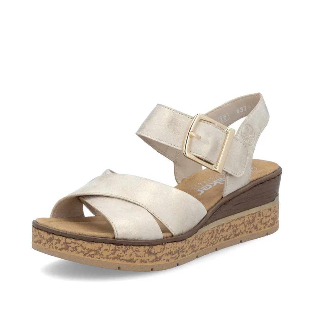 Ladies 63795 - Ladies Wedge Sandal in Beige