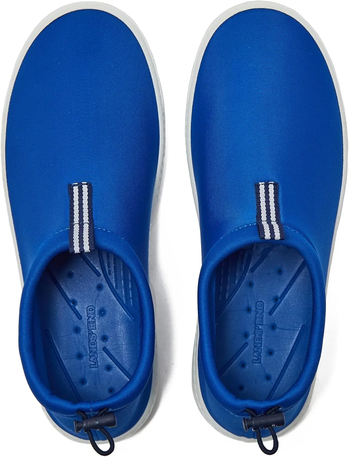 Lands' End Slip On Water Shoes for Women, Quick Dry Neoprene Sport Womens Water Shoes with Drainage Holes for Beach or Pool, Blue or Black Swim Shoes Women, Adult Size 6-11 Aqua Socks