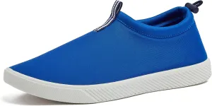 Lands' End Slip On Water Shoes for Women, Quick Dry Neoprene Sport Womens Water Shoes with Drainage Holes for Beach or Pool, Blue or Black Swim Shoes Women, Adult Size 6-11 Aqua Socks