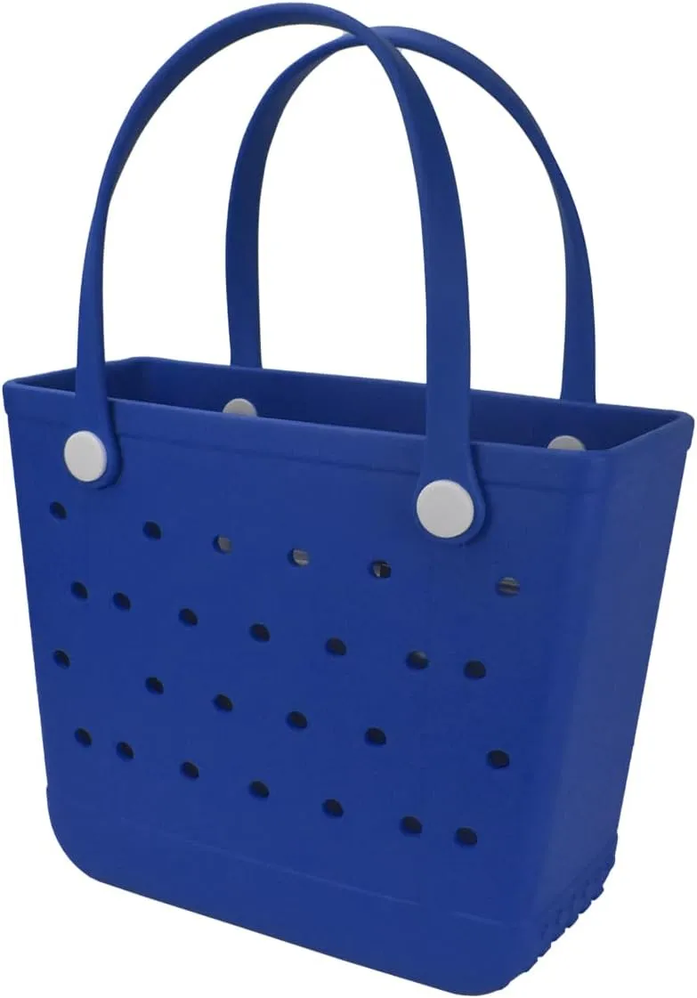 Large Beach Bag, Rubber Beach Tote Bag, Waterproof Washable Durable Open Beach Bag Tote for Beach Boat Pool Sports