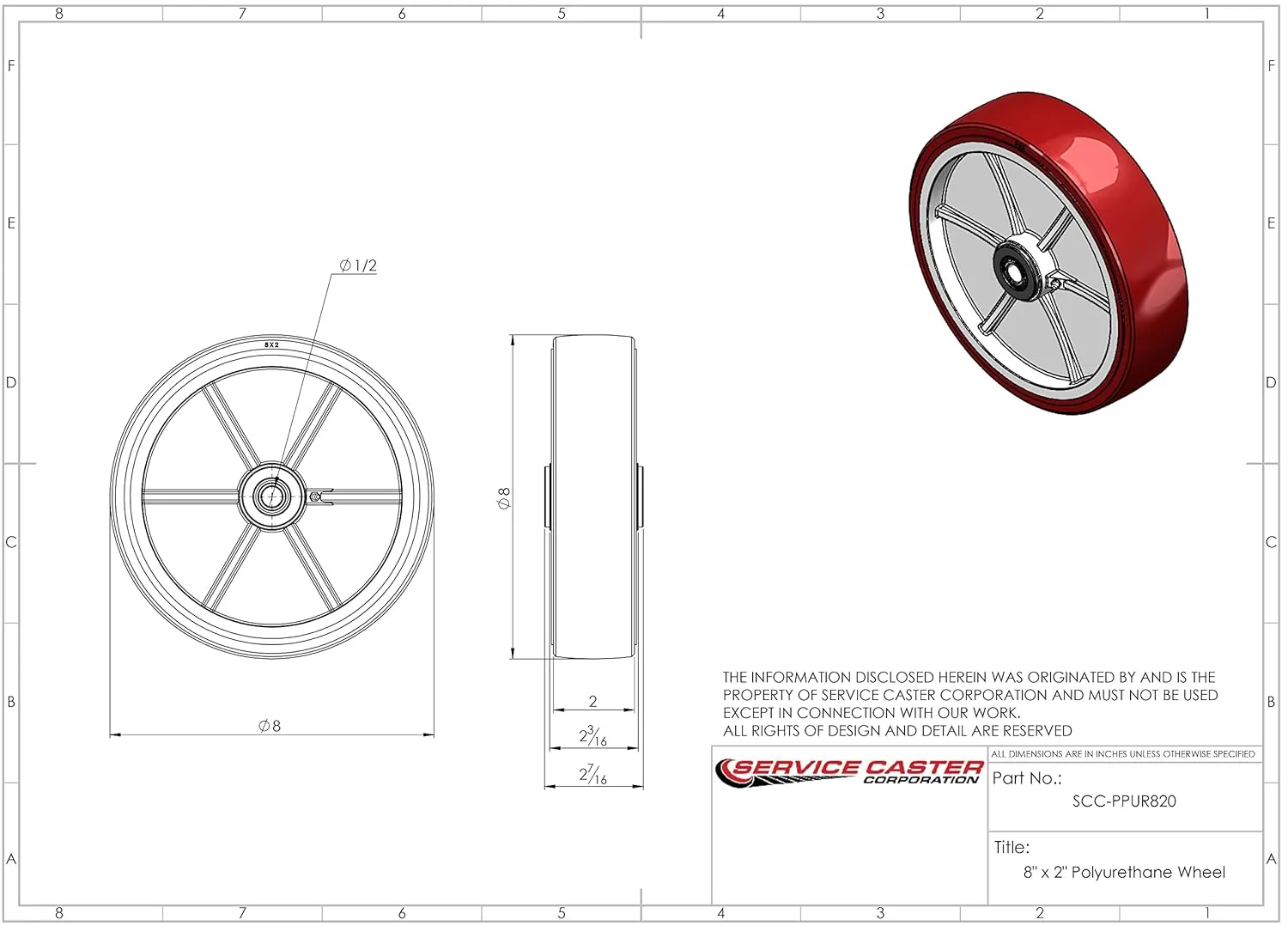 Lavex Industrial U-Boat Utility Cart 257UB1660 Wheel – Replacement Wheel – Service Caster Brand
