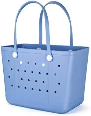 Lightweight Rubber Beach Bag X Large Tote Bag for Waterproof, Durable Open Handbag for Boat Pool Sports Gym