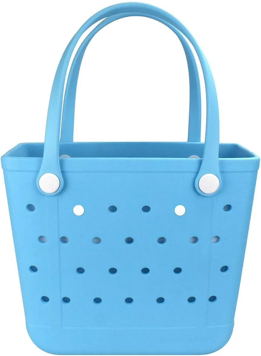Lightweight Rubber Beach Bag X Large Tote Bag for Waterproof, Durable Open Handbag for Boat Pool Sports Gym