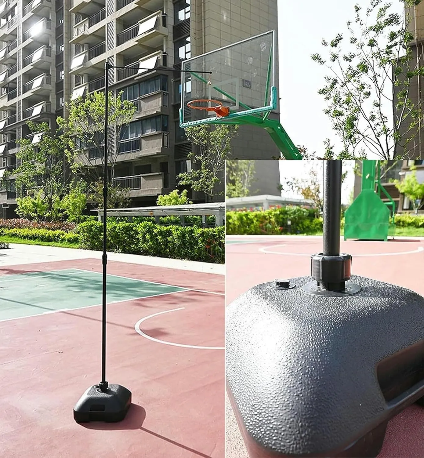 Lightweight Vertical Jump Training Tool for Basketball & Volleyball, Jump Height Measurement Device, Adjustable Slam Dunk Trainer & Spike Training Aid, 1.3m-3.57m Range