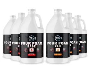 Liquid Urethane Pour Foam Base-2 Part Closed Cell Rigid Pour Foam-2 lb Density-Fast-Acting Formula-Boat Buoyancy, Flotation, Filling, Soundproofing & Insulation-6 Gallon Kit