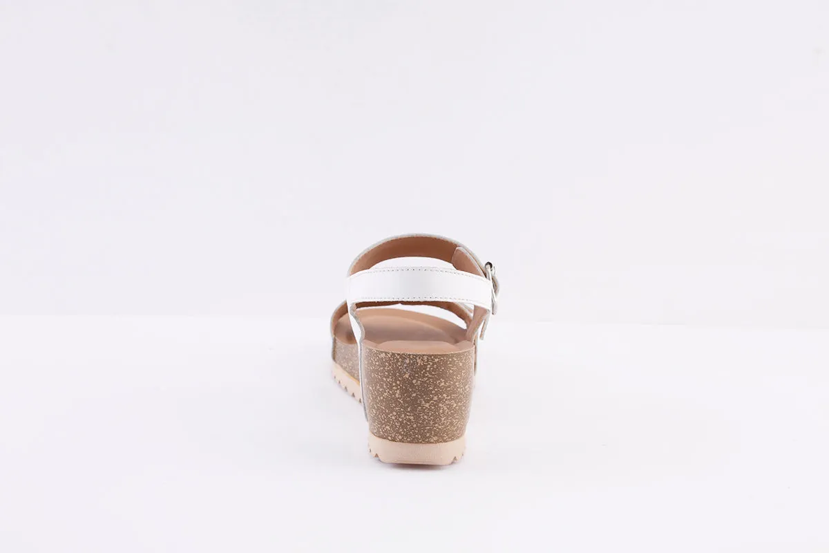 LOTUS - BRYNLEE WEDGE BUCKLE FASHION SANDAL - WHITE PRINT
