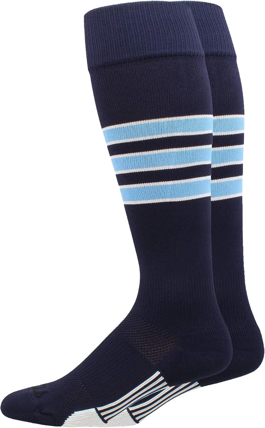 MadSportsStuff Dugout Baseball Socks and Softball Socks with Stripes for Boys, Girls, Men and Women Long Over the Calf