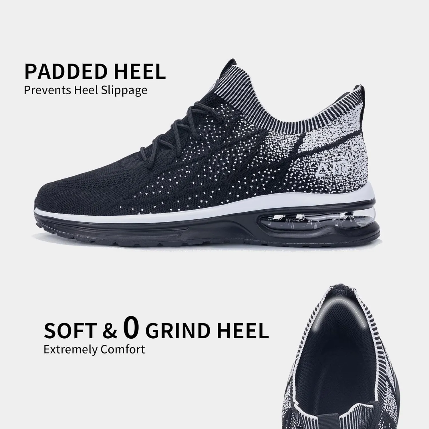 MAFEKE Mens Air Running Shoes Slip On Tennis Sneakers Lightweight Athletic Gym Jogging Fitness Sport Walking Shoes US 7-13