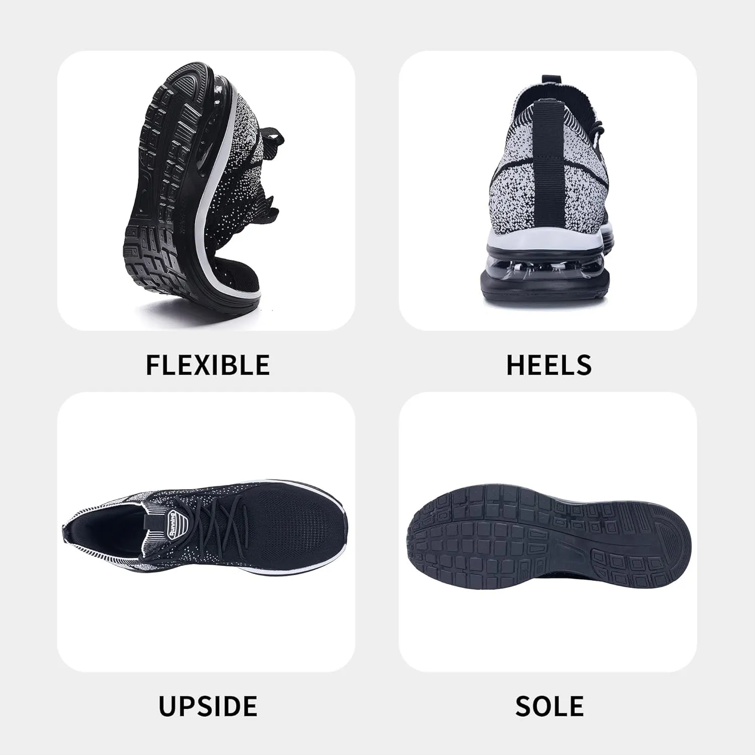 MAFEKE Mens Air Running Shoes Slip On Tennis Sneakers Lightweight Athletic Gym Jogging Fitness Sport Walking Shoes US 7-13