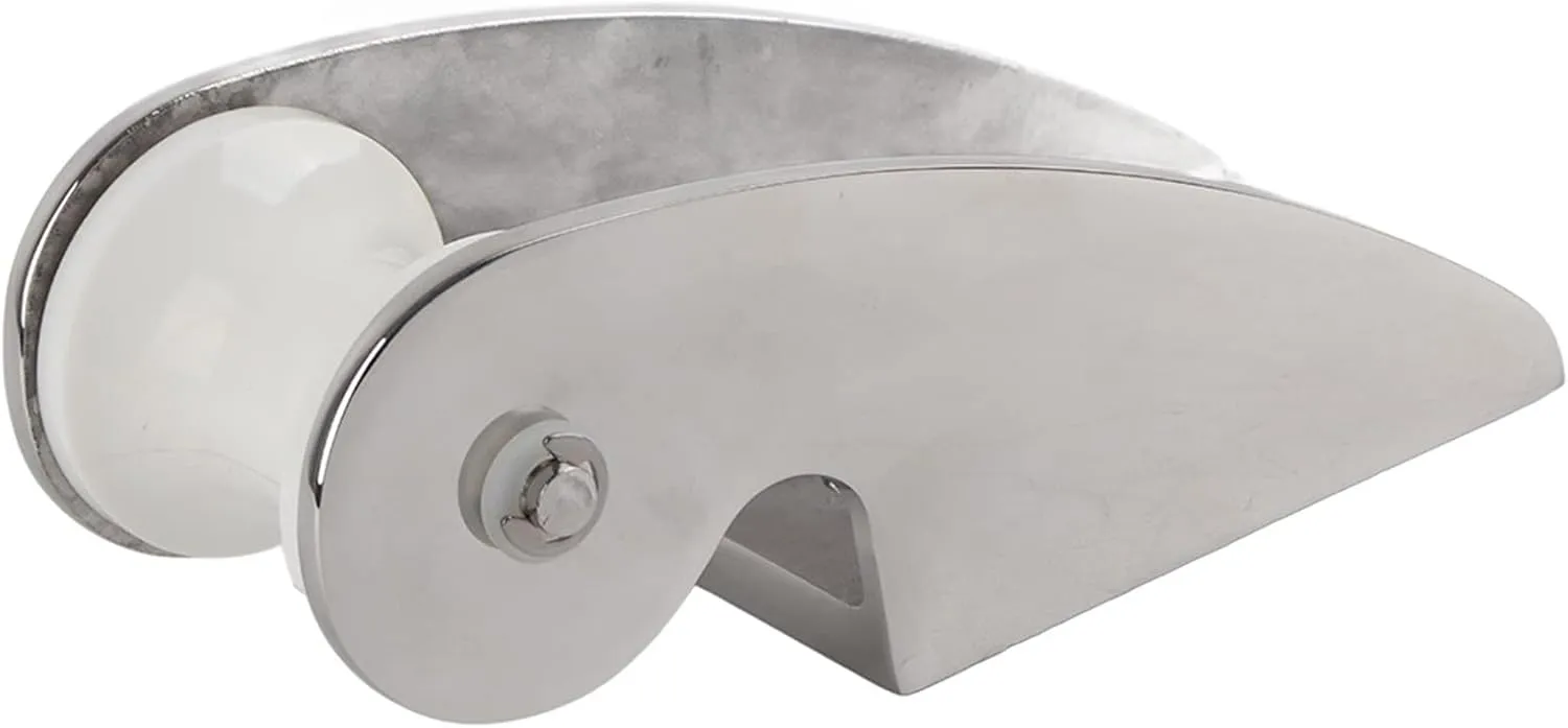 Marine Grade 316 Stainless Steel Anchor Bracket Support, Heavy Duty Bow Lift Roller with Rubber Wheel, Easy Installation for Boat and Yacht