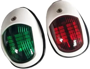 Marine Led Lights 2 Pcs White Abs Navigation Lamp Signal Light for Boat Yacht Truck Trailer
