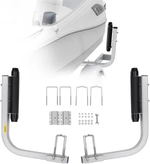 Marine Trailer Assistant, 27.6' Flexibly Adjustable Bunk Guide-Ons, Pair of Durable Steel Support Poles, Robust Roller Guide, Suitable for Ski Boats, Fishing Boats, or Sailboats 20