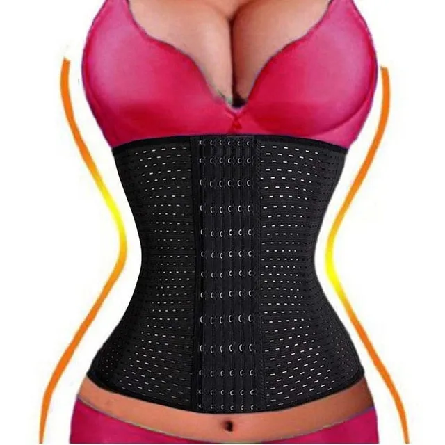 MASS21 6 Rows Hook Waist Cincher Air Hole Breathable Body Shapewear Belt Corset Cincher Trainer Girdle slimming Tummy -D