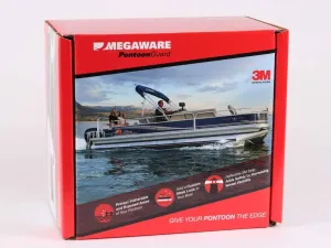MEGAWARE KEELGUARD Pontoon Guard - Pontoon Boat Tube and Log Bumper Guard (32ft Kit - Pontoon up to 21ft, Blue)