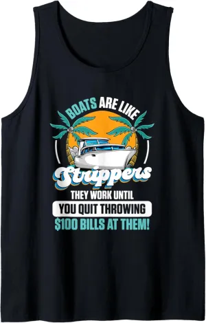 Mens Boat Driver - Speed Boats Are Like Tank Top