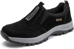 Men's Casual Fashion Waterproof Anti-Slip Lightweight Orthopedic Loafers,Low-top Safety Sneakers Comfortable Walking Boat Shoe，Extended Width Foot Breathable Sneakers