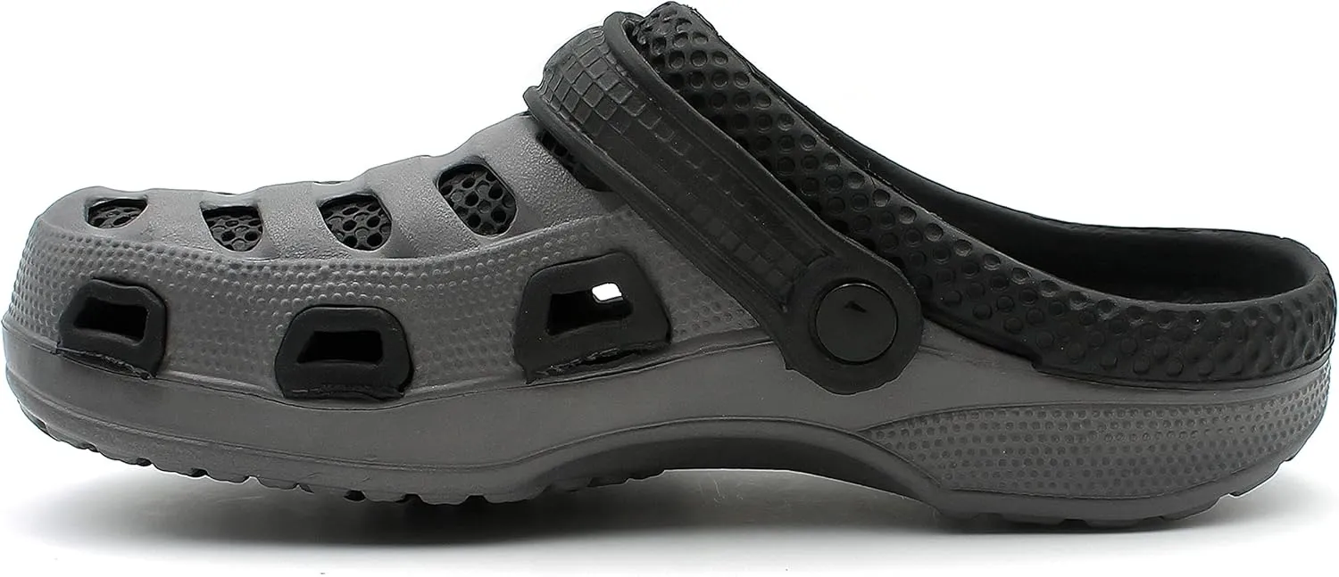 Men's Garden Clogs Shoes Slippers Sandals Two Tone Ventilated Summer Beach Casual Relax Backyard