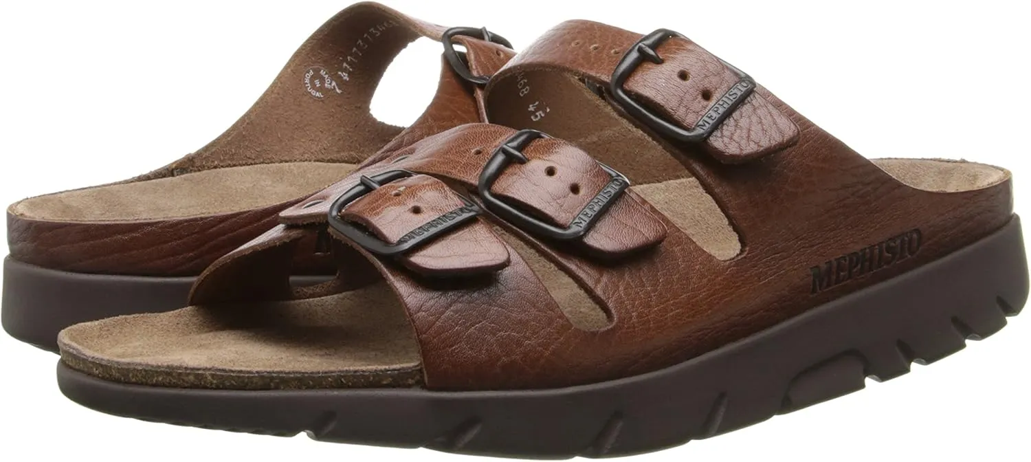 Mephisto Men's Zach Tan Full Grain Leather Sandal