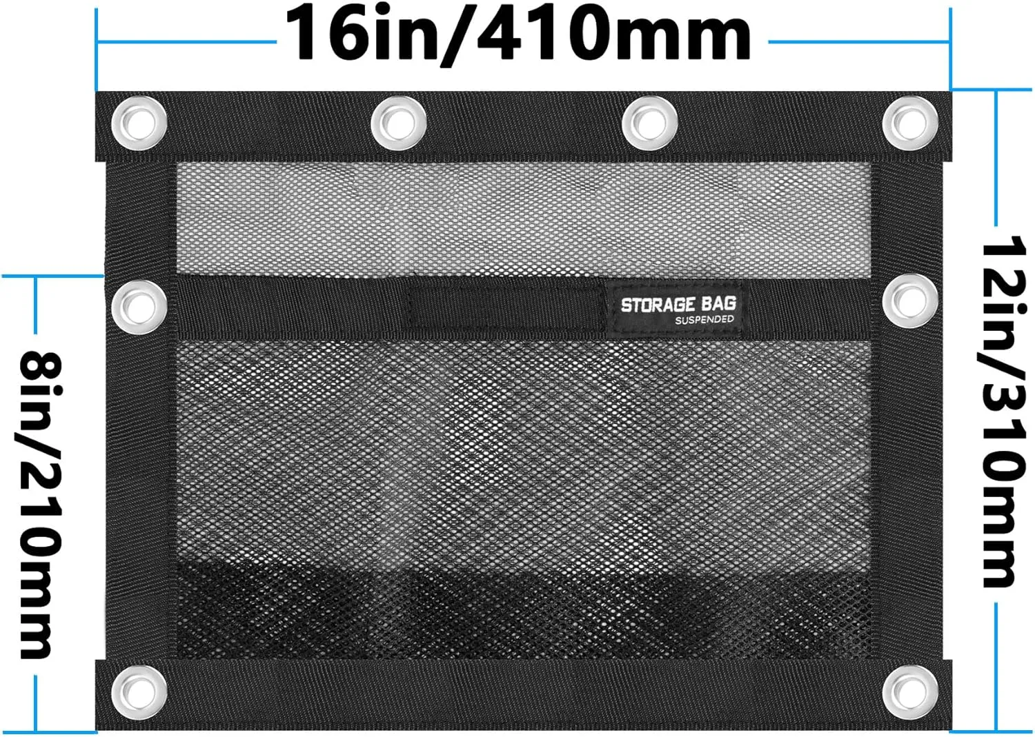 Mesh Storage Bag Boat Storage Bag Marine Suspended Storage Organizer,Kayak Storage Comparments,Attaches to Seat,with Elastic Ring (1pockets)