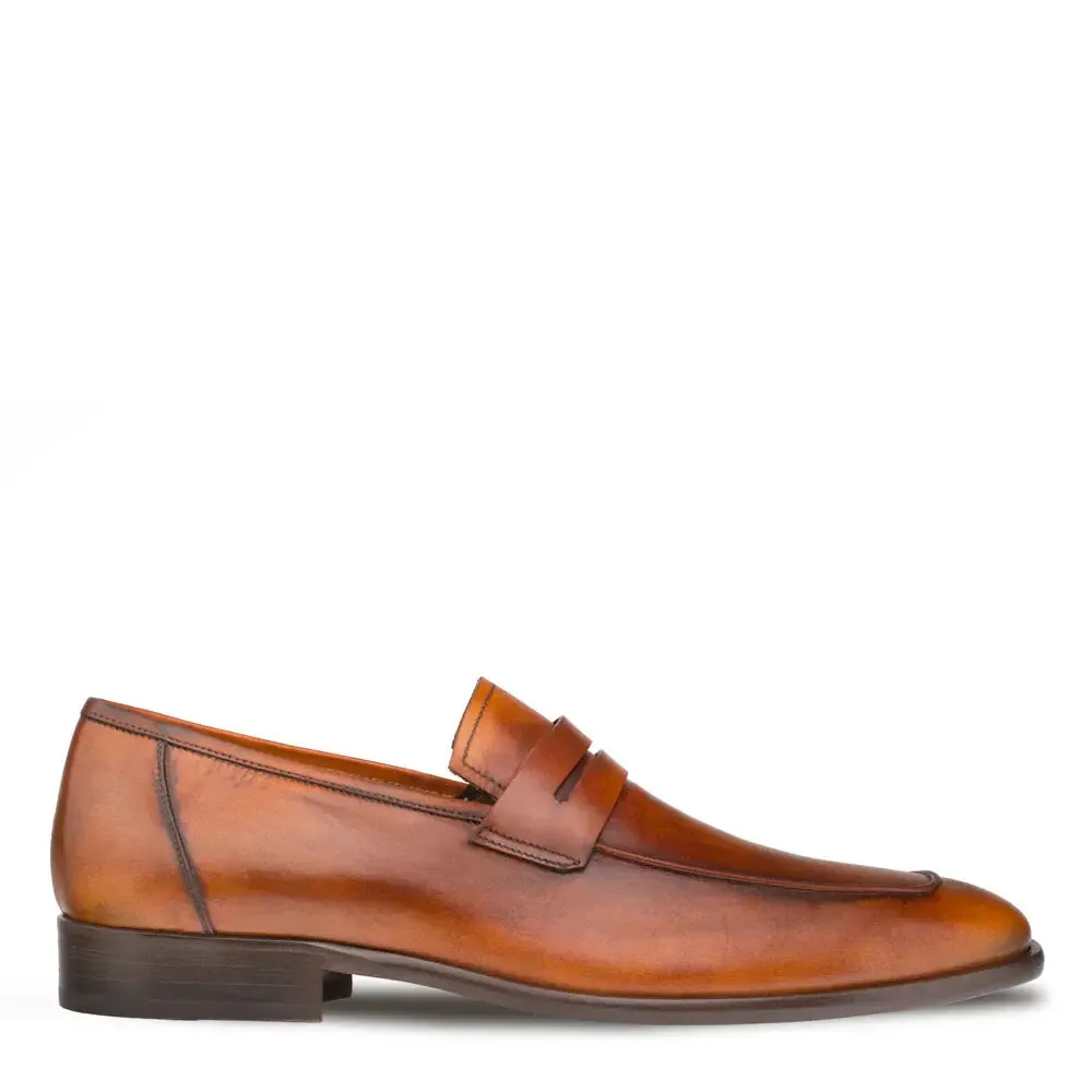 Mezlan Calfskin E20243 Cognac Genuine Penny Loafers