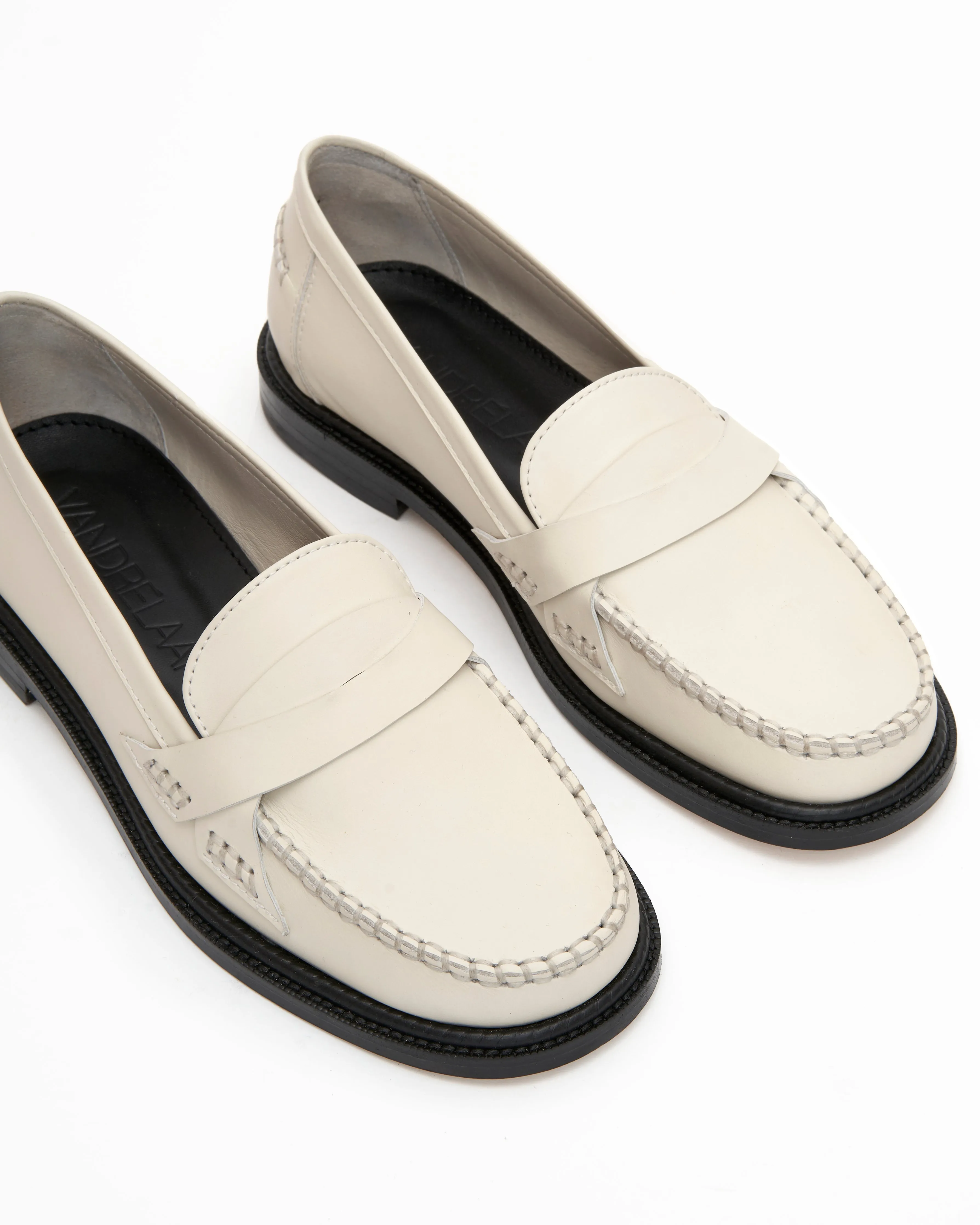 Mona Loafer, Cream Leather