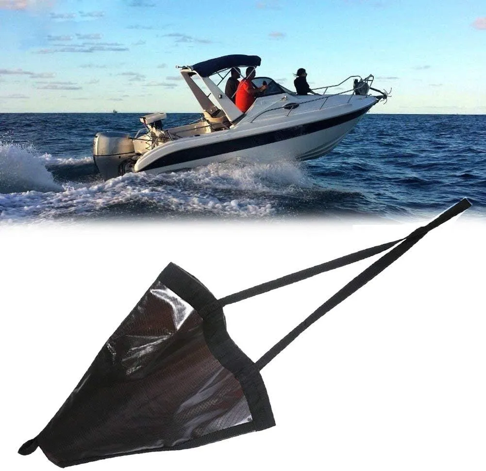 MOOCY Sea Anchor Drift Sock,24”/32”/42” Trolling Parachute Drift Anchor,Fabric Boat Anchor for Marine Boat/Yacht/Jet Ski/Inflatable/Power Boat/Sail Boat