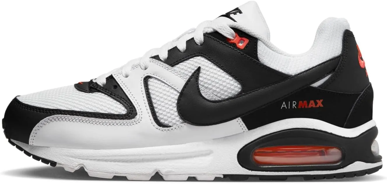 NIKE Air Max Command - UK Men Sizes : 9, Couleurs : White/Black-Max Orange