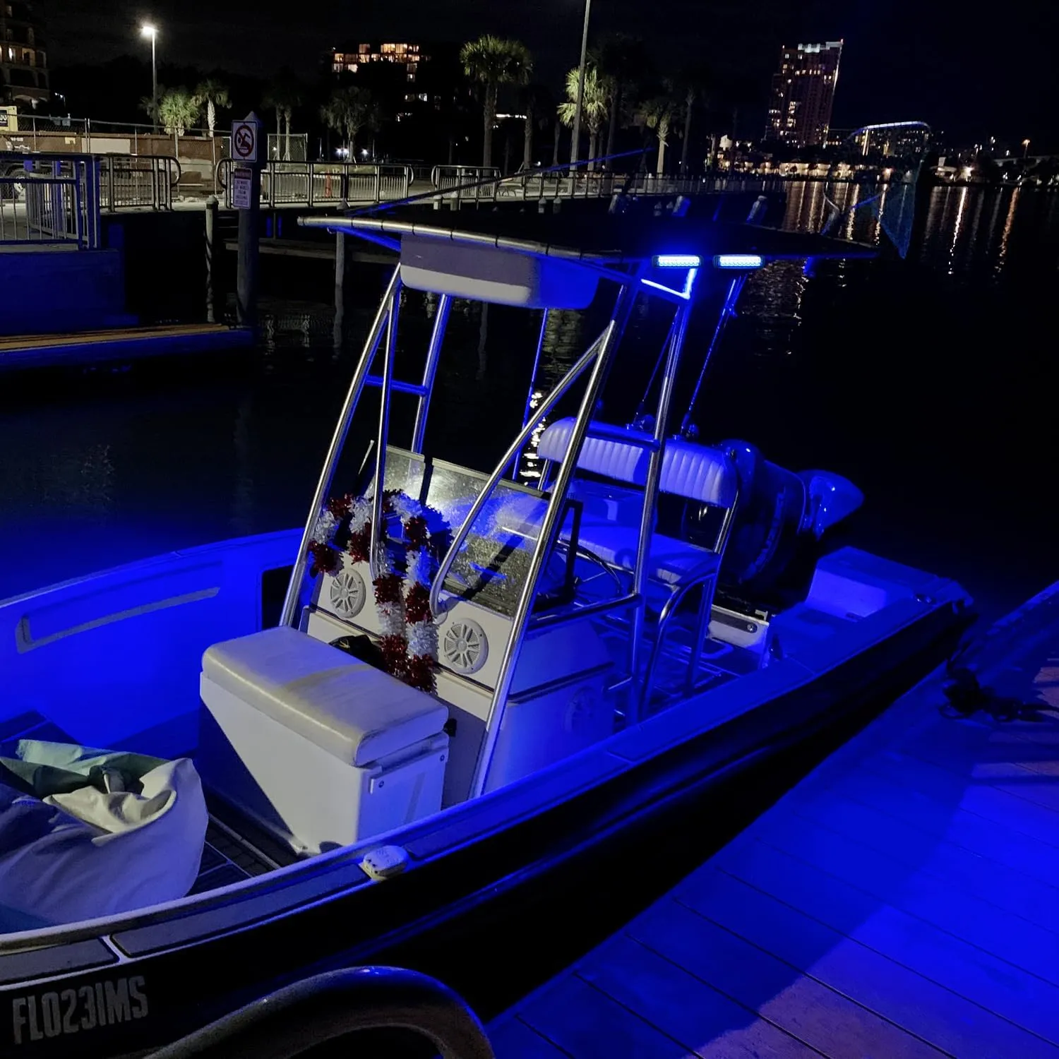 Nilight Marine LED Pods Navigation Lights 2PCS 54W Blue White Flood Beam Ponton Boat Deck Dock Lighting for Night Fishing T-top Stern Yacht Kayak Port Sailboat Trucks Tractors
