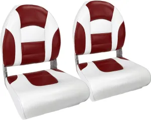 NORTHCAPTAIN Deluxe A Pair of Marine High Back Folding Fishing Boat Seat,Stainless Steel Screws Included