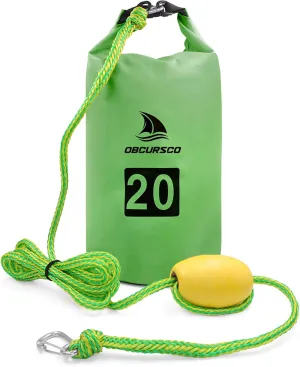 Obcursco 20L Jet Ski Anchor Kit PWC Anchor 2 in 1 Sand Bag Anchor for Float with Adjustable Buoy, PWC Sandbag Anchor for Jetski, Kayak, Seadoo, Paddle Board, Waverunner, Watercraft, and Swim Mat…