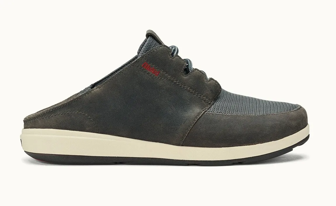 Olukai Charcoal Makia Lace Mens Comfort shoes 10362-2626