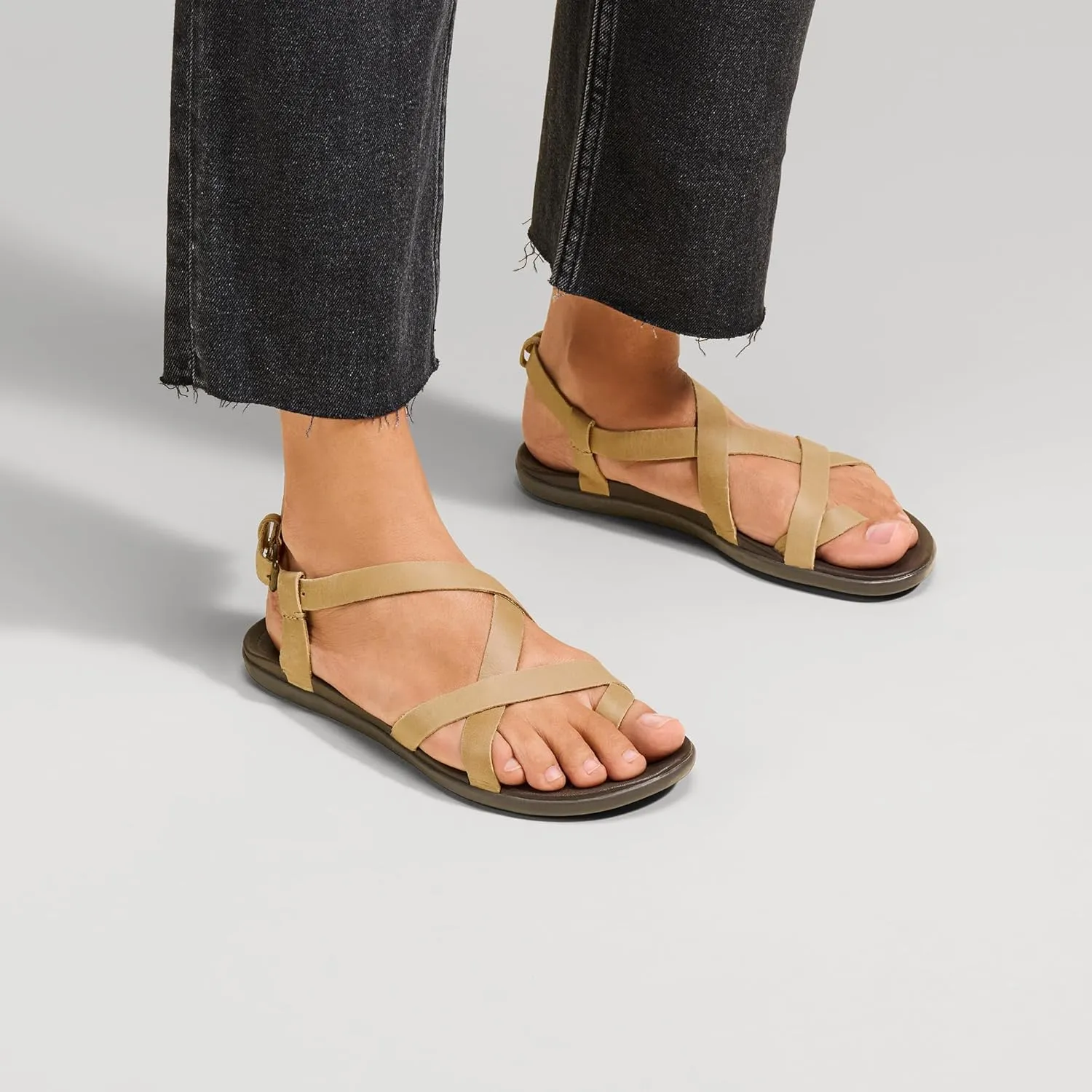 OLUKAI Upena Women's Beach Sandals, Quick-Dry Flip-Flop Slides, Water Resistant & Modern Low Profile Design, All-Day Comfort Fit & Wet Grip Soles