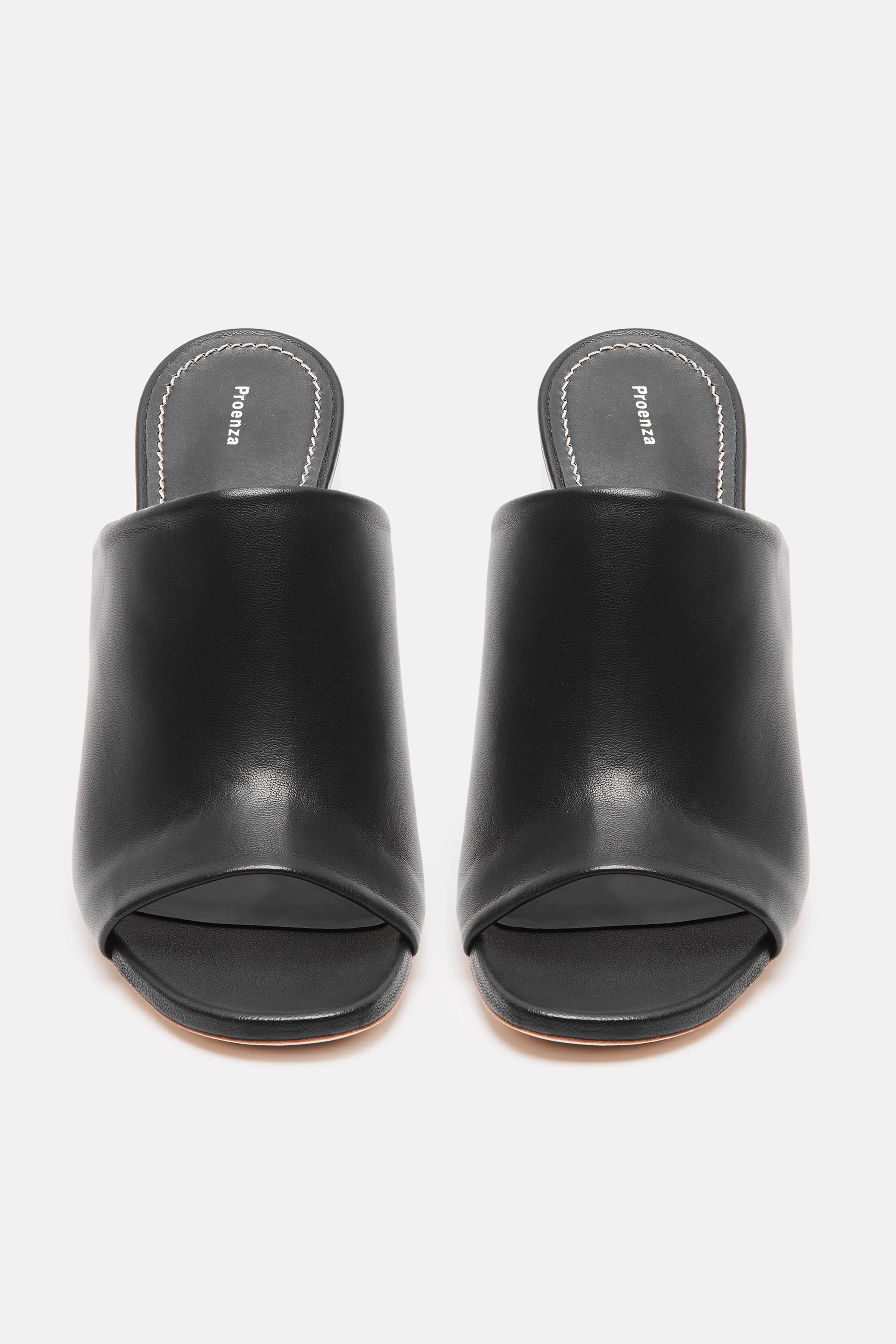 Open Back Heeled Mule - Black