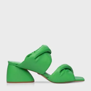 Open Mule Twist Puffy Couro Carrano