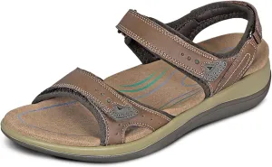 Orthofeet Women's Orthopedic Leather Malibu Adjustable Sandals