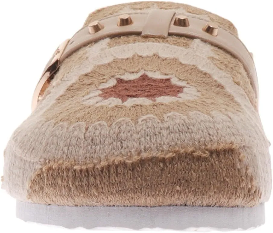 OUTWOODS Women Closed Toe Mules Slip-On Buckle Clog with Cork Footbed Slide Shoes